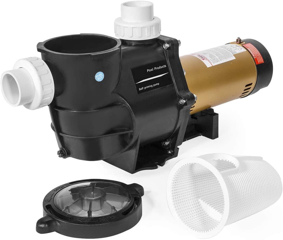 75035-1 2 HP Self Prime in/Above Ground Swimming 2" NPT Fitting ETL Pool Pump, Black