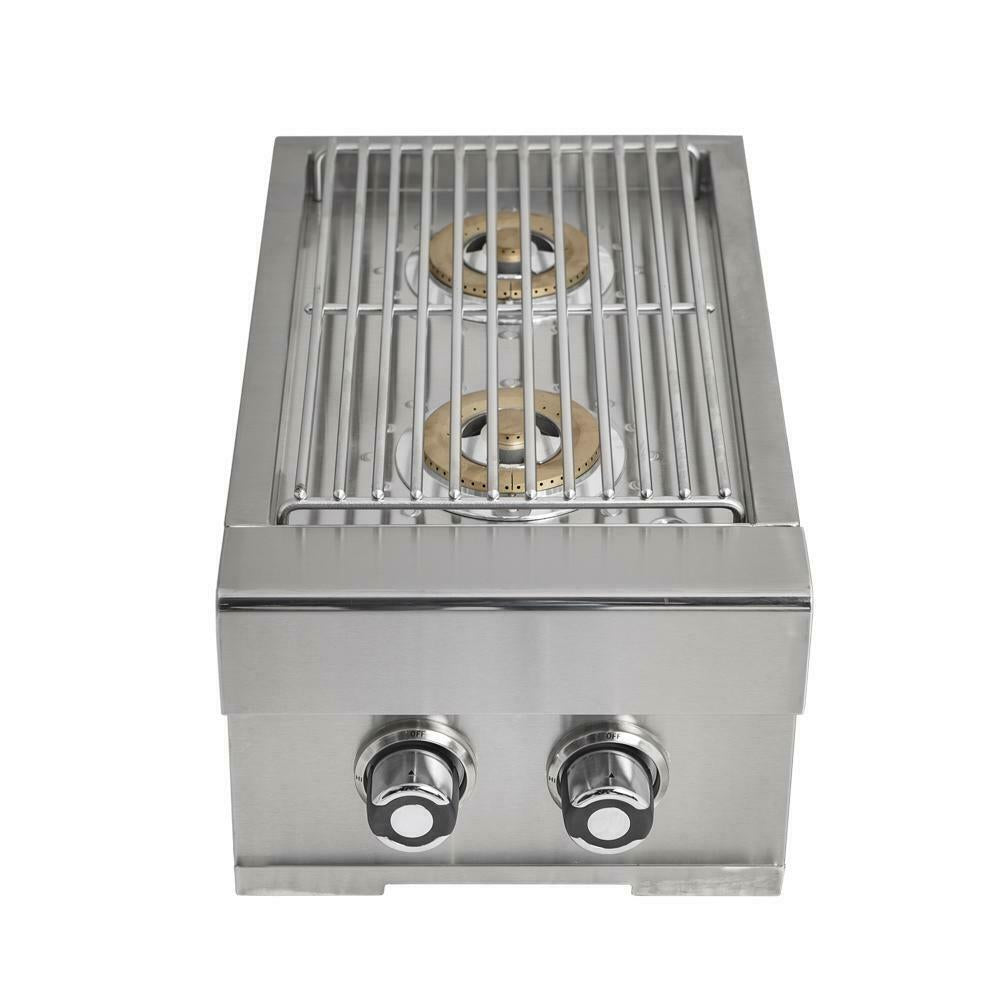 Turbo Built-In Natural Gas Double Side Burner With Lid