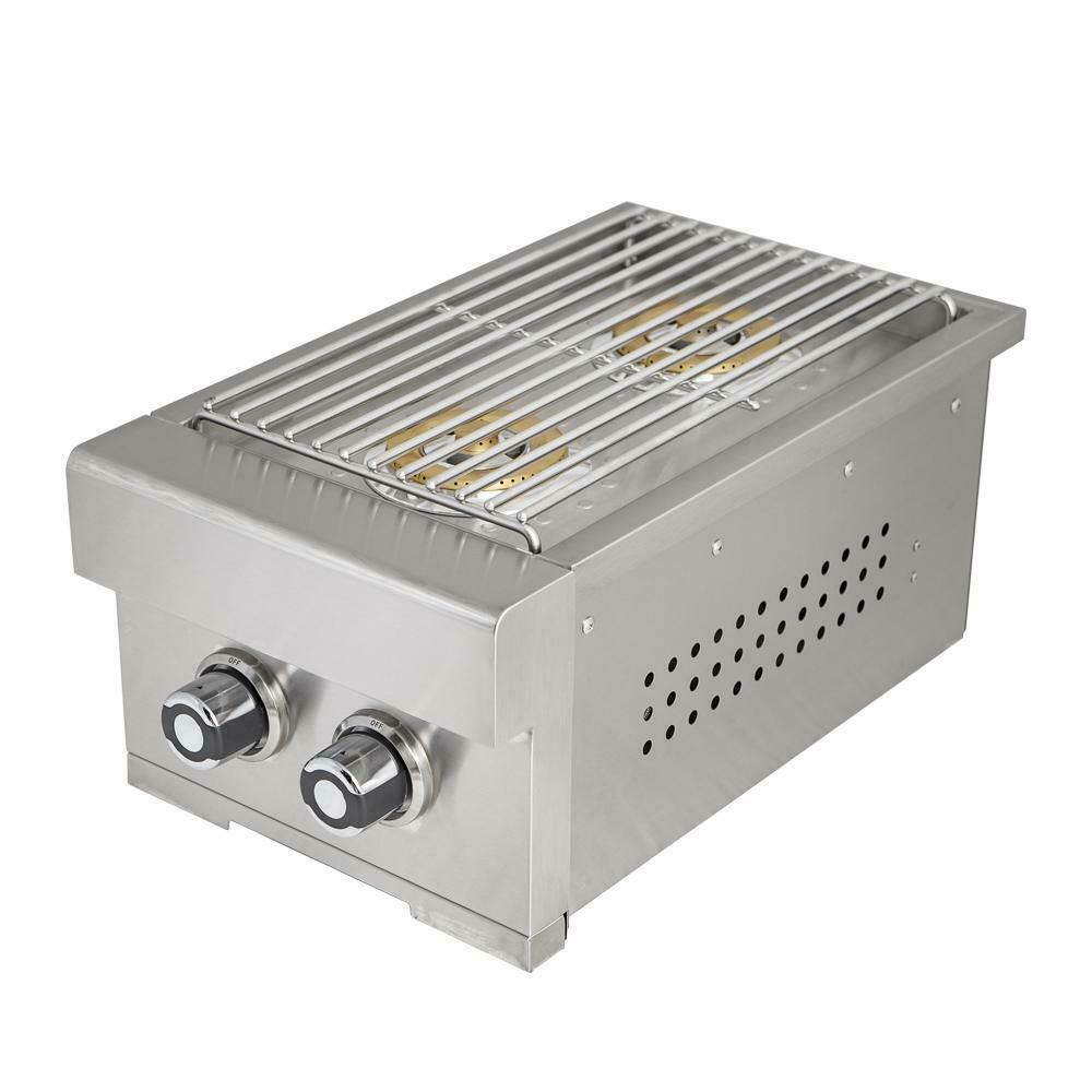 Turbo Built-In Natural Gas Double Side Burner With Lid