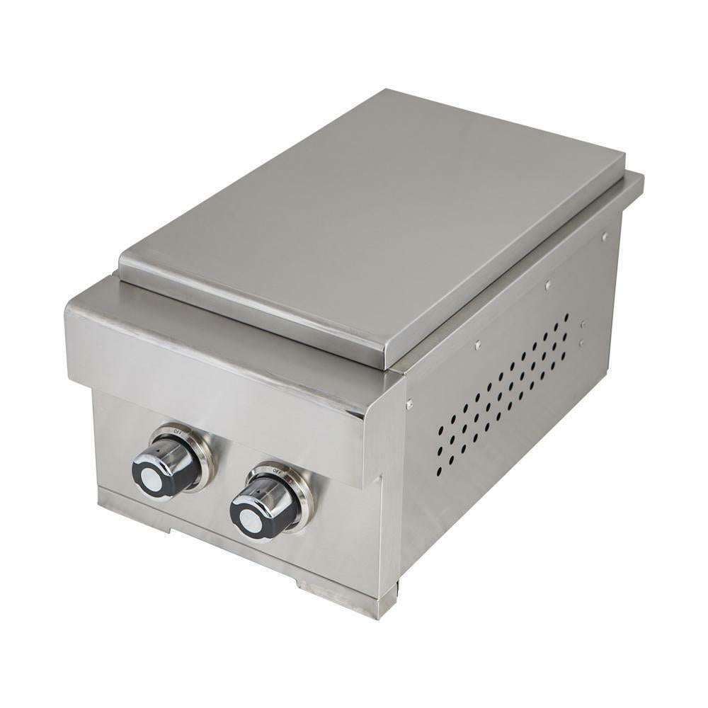 Turbo Built-In Natural Gas Double Side Burner With Lid