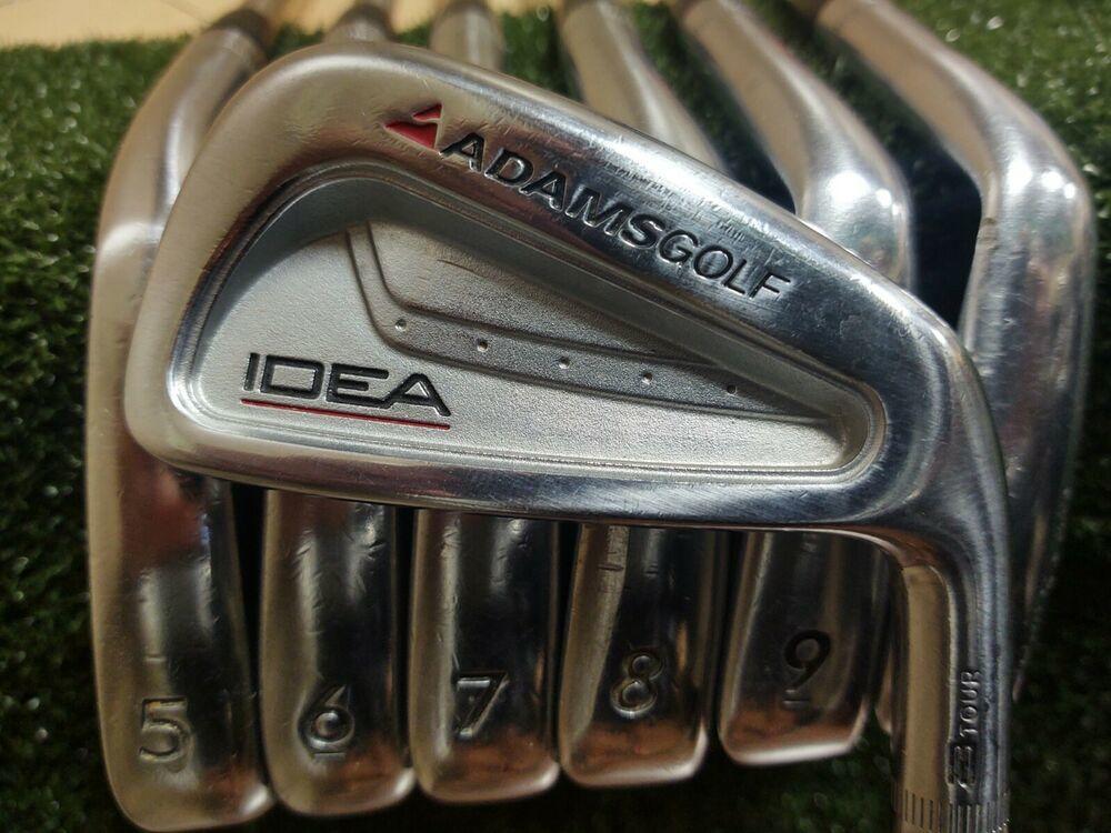Adams Golf Idea A Tour Rare Iron Set 4-PW Steel Shaft X Flex Black Gold