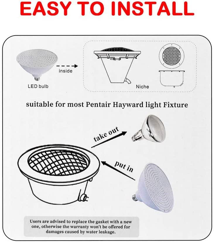 AstraDepot 468-LED 120V 45W E27 PAR56 RGB LED Bulb Swimming Pool Spa Light for Pentair Hayward (Pack of 10)