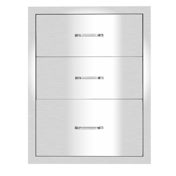 Outdoor Kitchen 2/3Drawers BBQ Island Components Drawer Stainless Steel Access