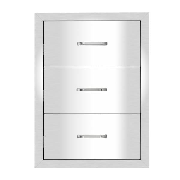 Outdoor Kitchen 2/3Drawers BBQ Island Components Drawer Stainless Steel Access