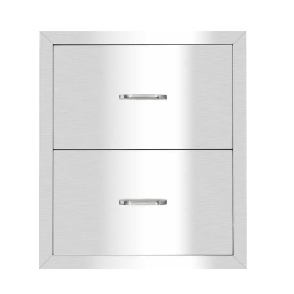 Outdoor Kitchen 2/3Drawers BBQ Island Components Drawer Stainless Steel Access