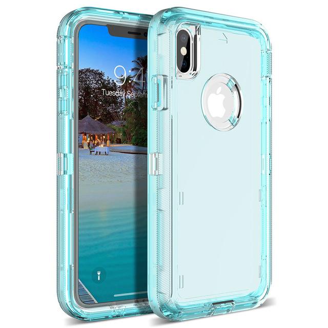 Phone Case - Luxury 360 Degree Full Cover Cute Clear Bling Protective Phone Case For iPhone XS/XR/XS Max 8/7 Plus