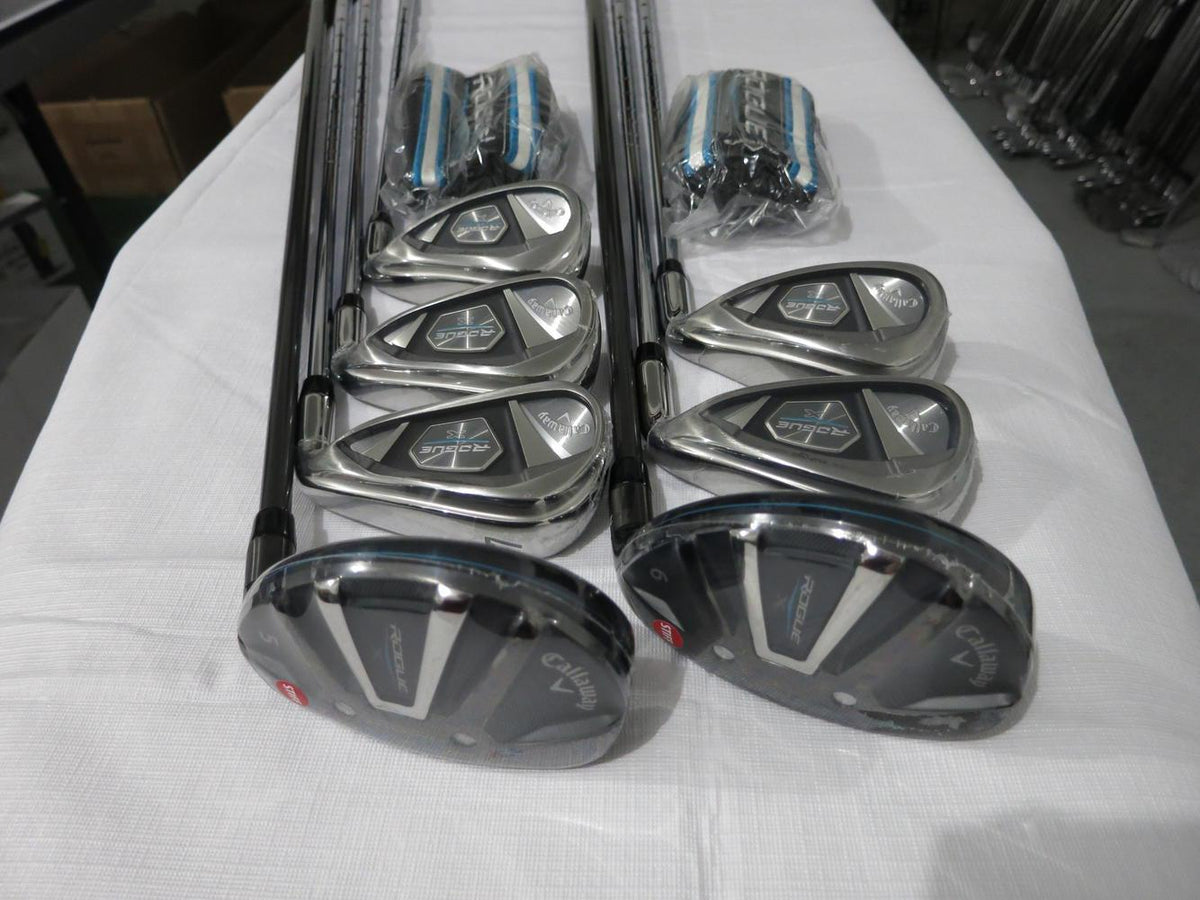 Callaway Rogue X Iron Set - 5H, 6H, 7-AW - Stiff Flex Graphite & Steel - NEW