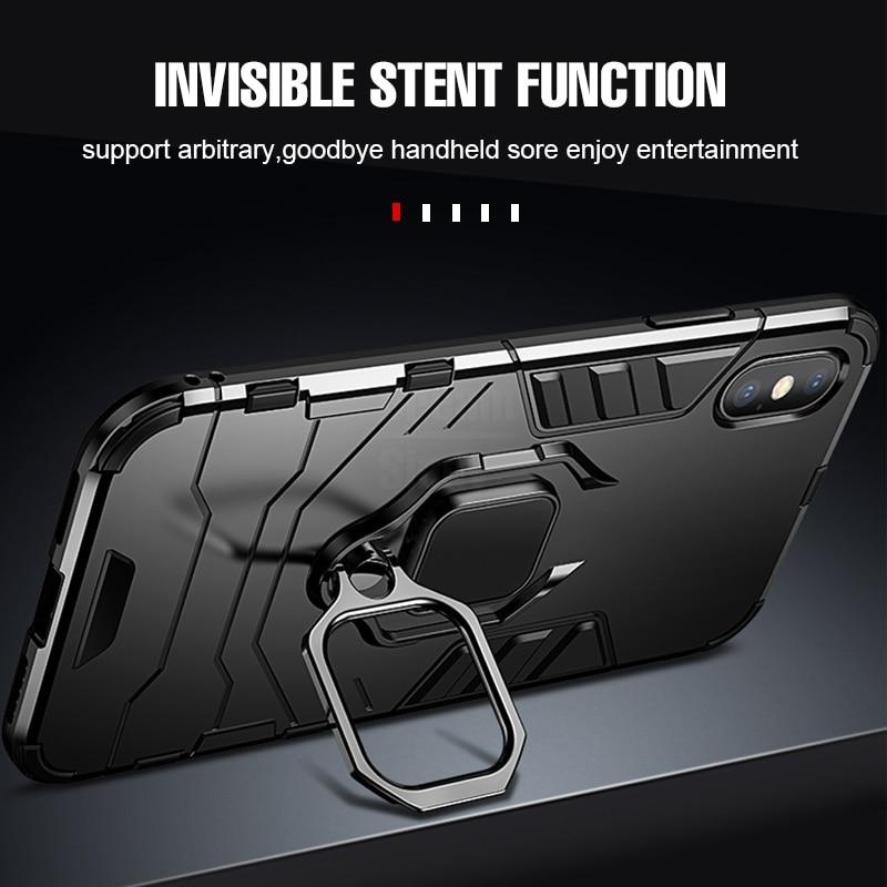 Heavy Duty Anti-knock TPU Cover With Holder For iPhone X XS XR XS Max