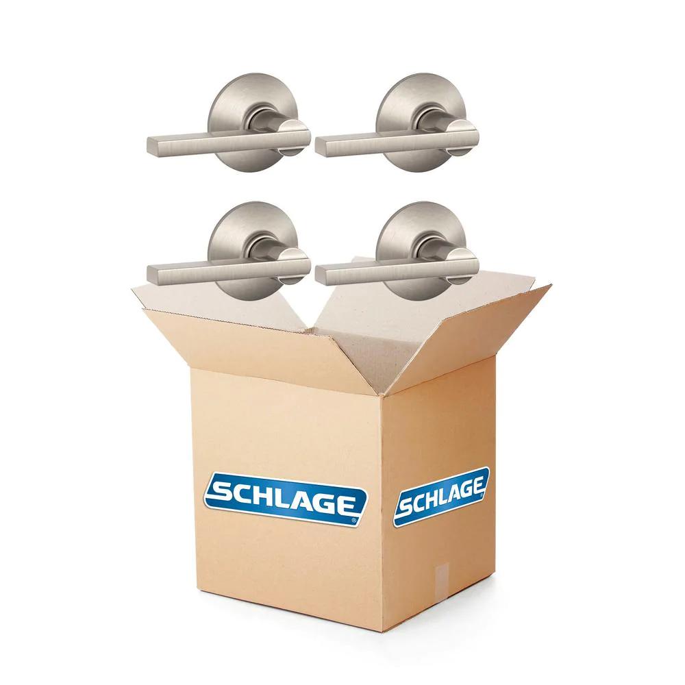 Latitude Satin Nickel PassaHall/Closet Door Lever (4-Pack)
