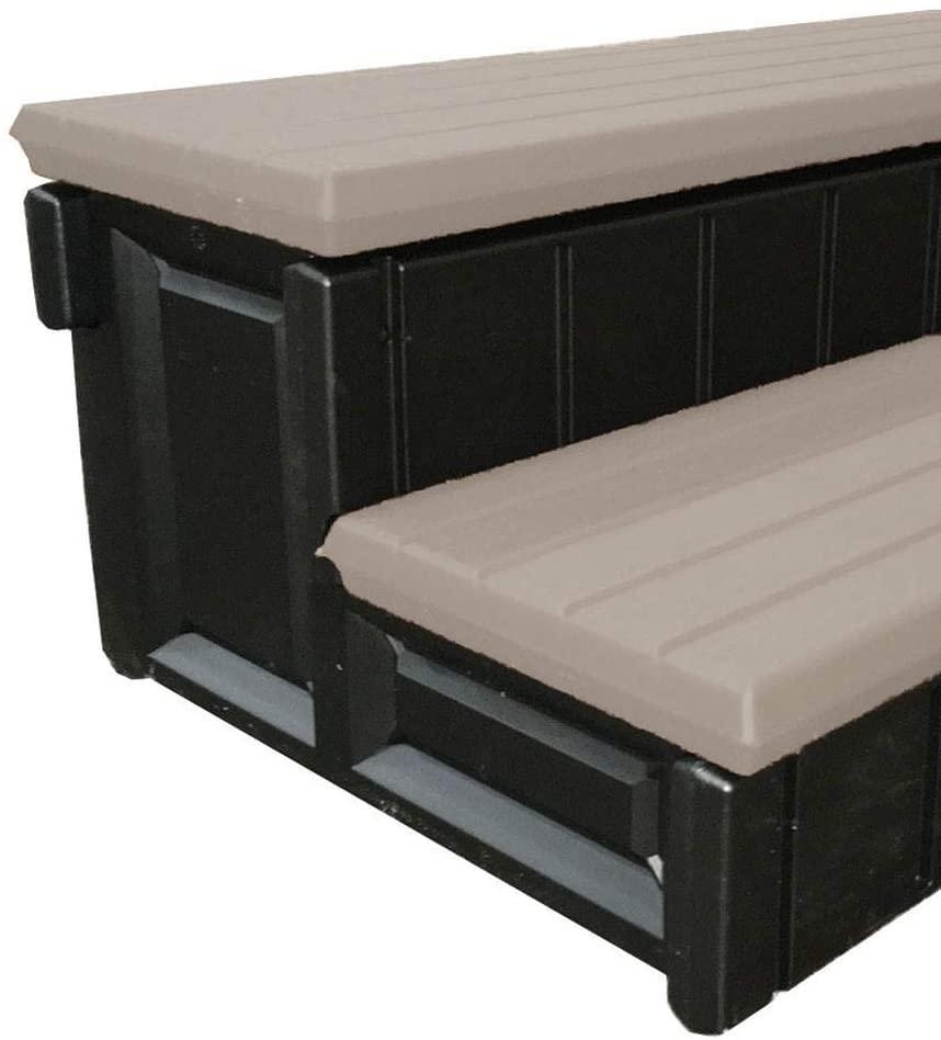 Leisure Accents Deluxe Spa Step, 36 Inches Long, Portabello/Beige