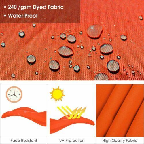Red Modern 10ft 360 Degree Tilt Aluminum Square Patio Offset Cantilever Umbrella