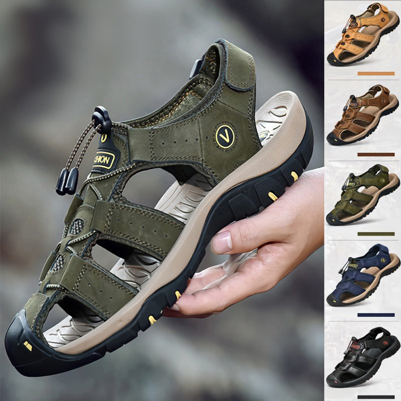 Shoes - Summer Genuine Leather Casual Beach Sandals
