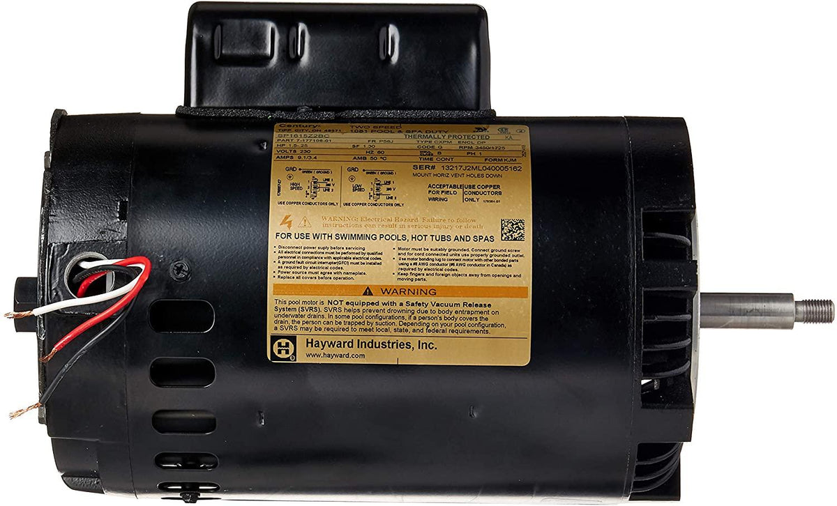 Hayward SPX1610Z2MNS 2 Speed Motor Replacement for Hayward Northstar Pumps, 1-1/2-HP