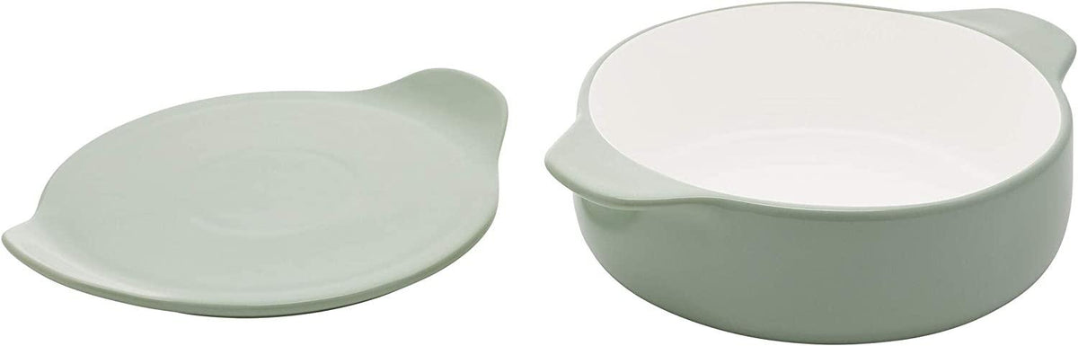KitchenAid Vitrified Stoneware Round Baker, 2.25-Quart, Pistachio