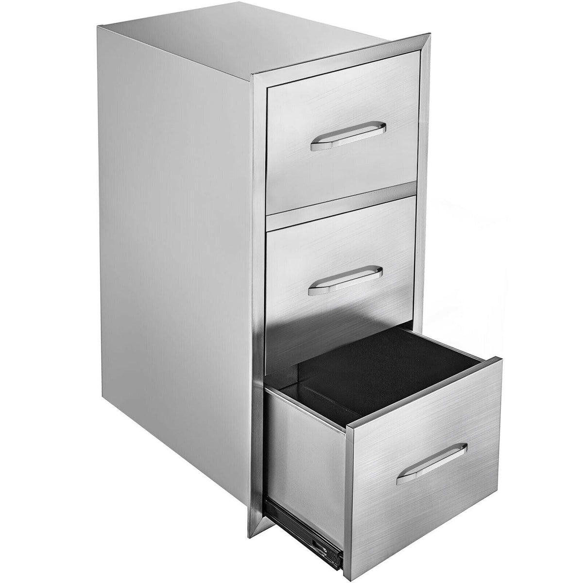 30"X17" Outdoor Kitchen Triple Drawer Paper Roll Holder Stainless Steel Drawer