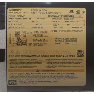 SPX3215Z2MER 2HP 208V/230V 2 Speed Standard Efficient Max Rate Motor