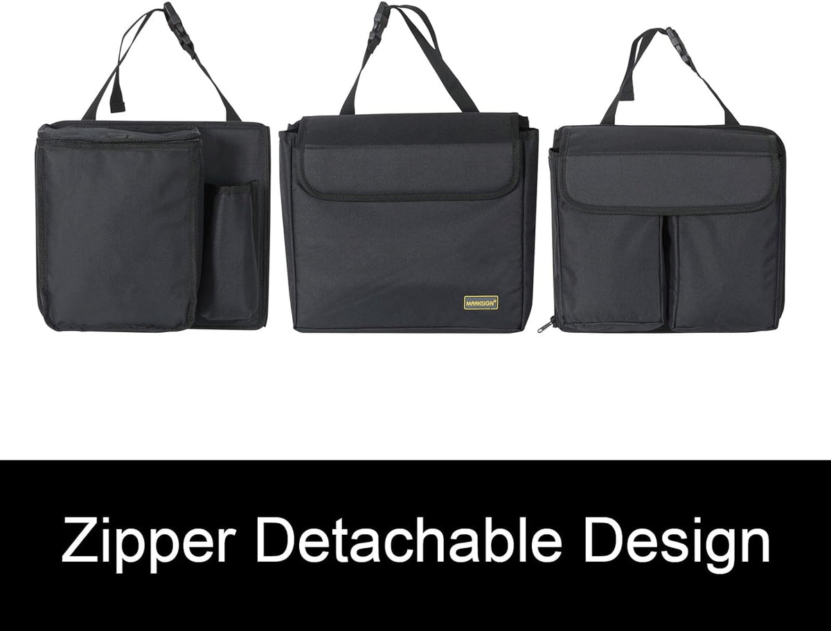 MARKSIGN Deluxe Trunk and Backseat Organizer for Medium or large size SUVs &amp; RVs, Detachable Storage Modules with Built-in Cooler, Patent Pending