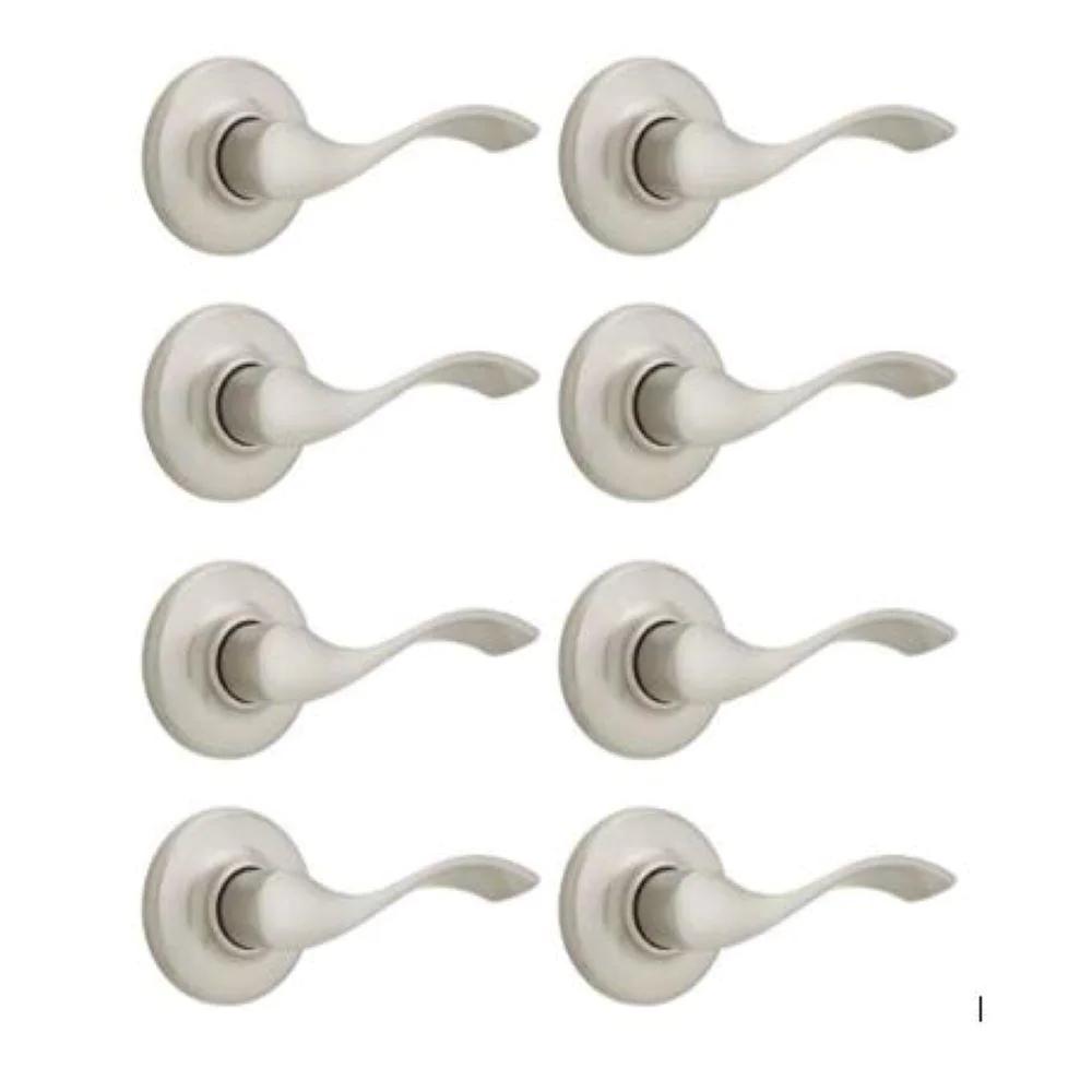 Balboa Satin Nickel PassaHall/Closet Door Lever 8-Pack