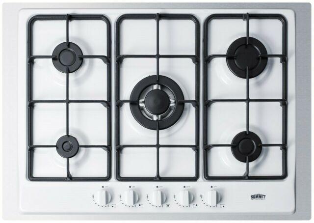 Summit GC5271WTK30 5 Sealed Burners Gas Cooktop in White