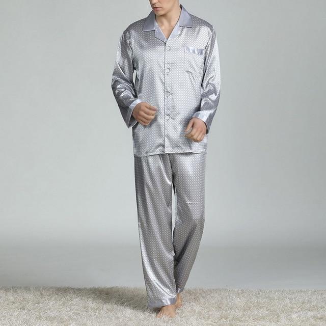 New Men Silk Satin Pajama Sets
