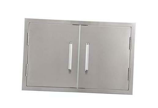 Outdoor Kitchen Double Access Door,33x22 Inch,304 Stainless Steel BBQ Grill