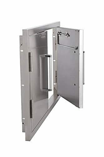 Outdoor Kitchen Double Access Door,33x22 Inch,304 Stainless Steel BBQ Grill