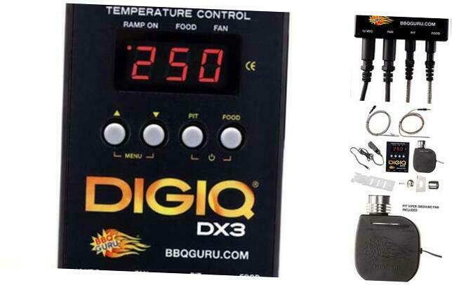DigiQ DX3 BBQ Temperature Controller and Digital Meat Thermometer for Big