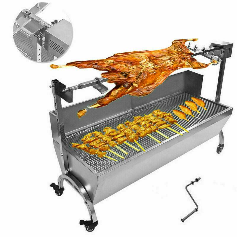 Large BBQ Pig Lamb Spit Roast Roaster Rotisserie Skewer Souvla Pigroast Charcoal