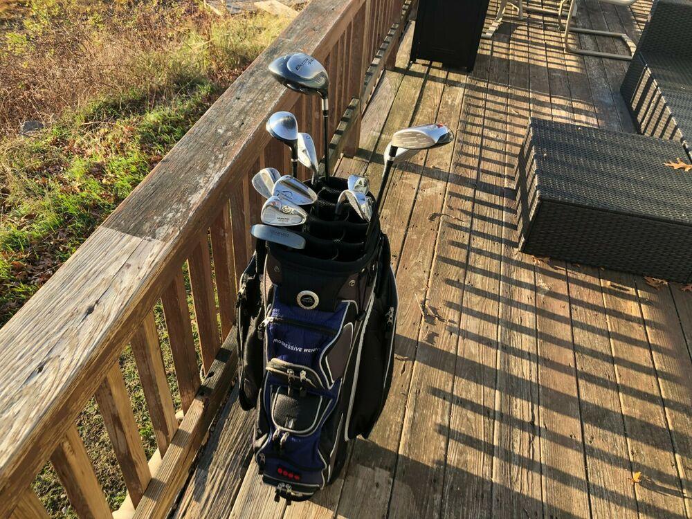 Nice High End Mens Complete Golf Club Set & Bag, Right Handed + Extras
