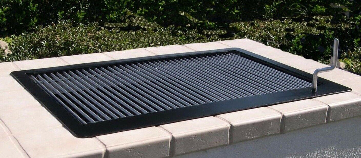 EasyChef Wood/Charcoal Built In BBQ Counter-Top Grill 24" - w/ SS Cooking Grids