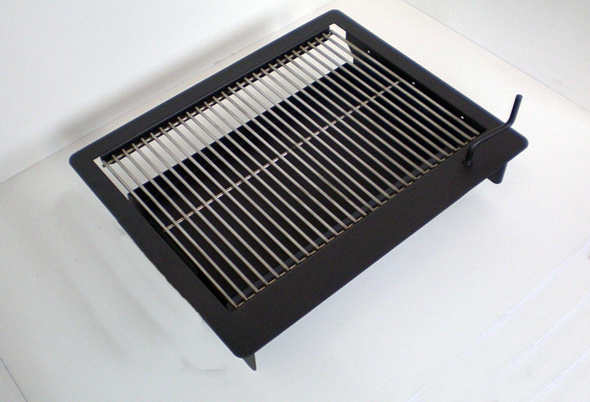 EasyChef Wood/Charcoal Built In BBQ Counter-Top Grill 24" - w/ SS Cooking Grids
