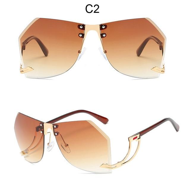 Women Popular Irregular Frameless Sunglasses