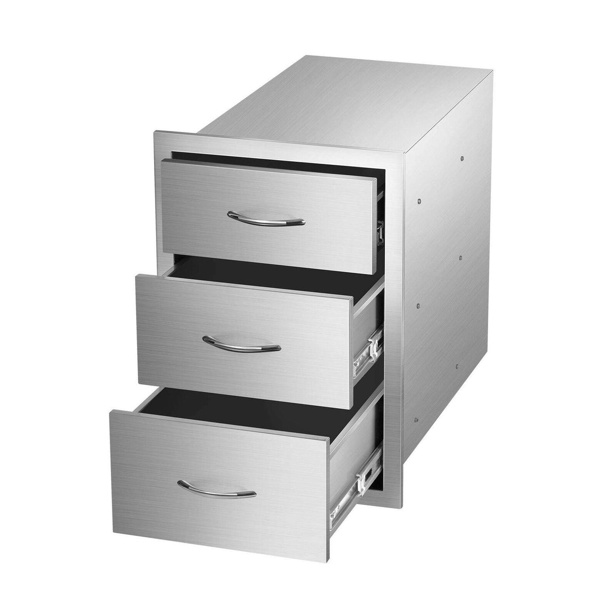 Outdoor Barbecue Drawers, Stainless Steel Kitchen Drawers with Handle,3-Layer...