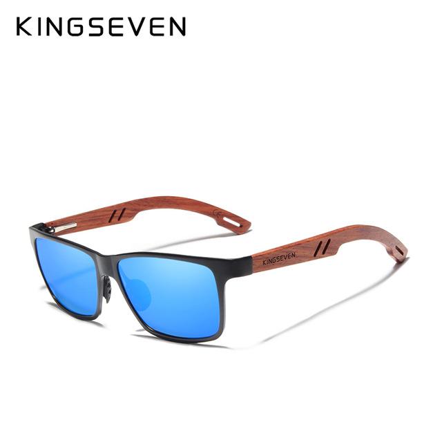Handmade Bubinga Wooden Men's Mirror Lens Sun Glasses