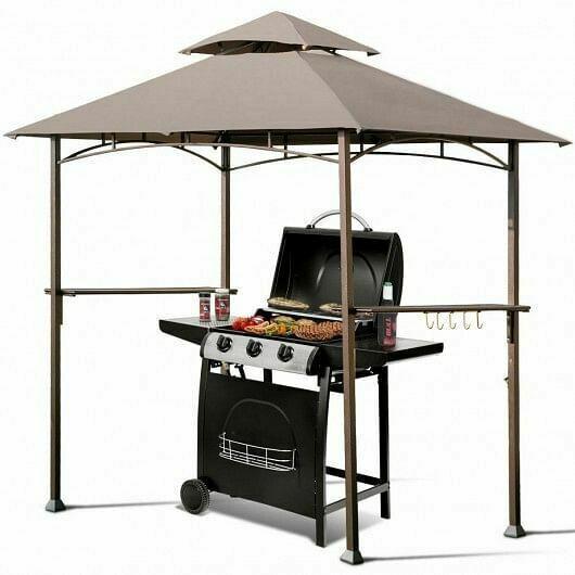 8 x 5 Feet Outdoor Barbecue Grill Gazebo Canopy Tent BBQ Shelter