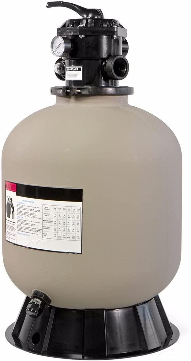 81093 75140-V 19" InGround Sand Filter System for Swimming Pool up to 24,000 Gallons, Gray
