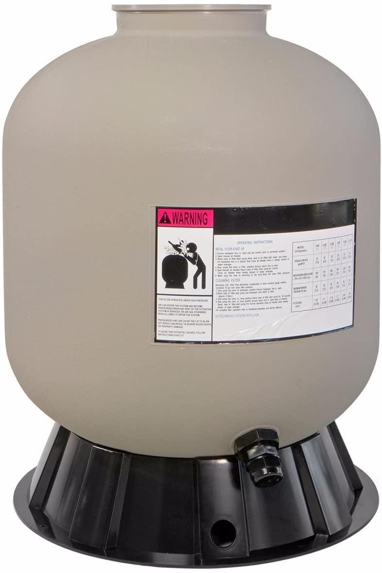 81093 75140-V 19" InGround Sand Filter System for Swimming Pool up to 24,000 Gallons, Gray