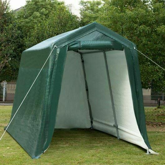 Durable 7' x 12' Outdoor Carport Patio Storage Shelter Shed Car Canopy