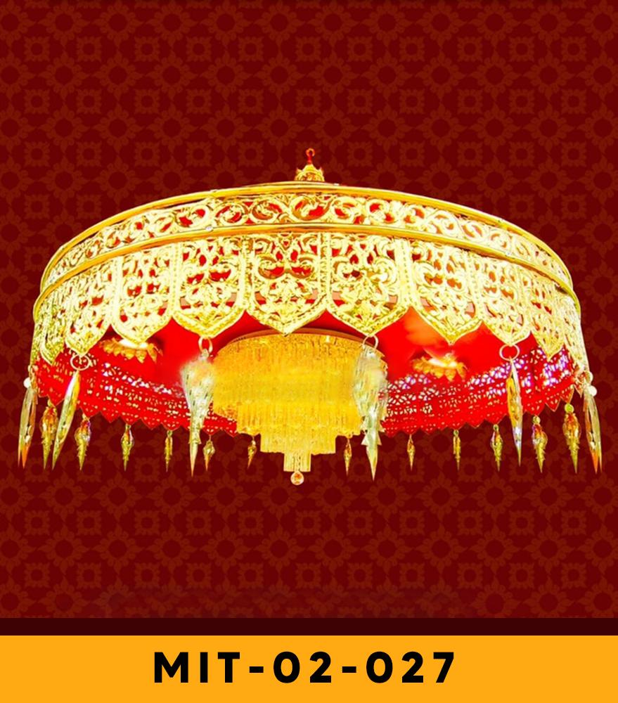 Buddhist Hindu Chatra Parosol Umbrella over Divine Royalty, #02027, many sizes
