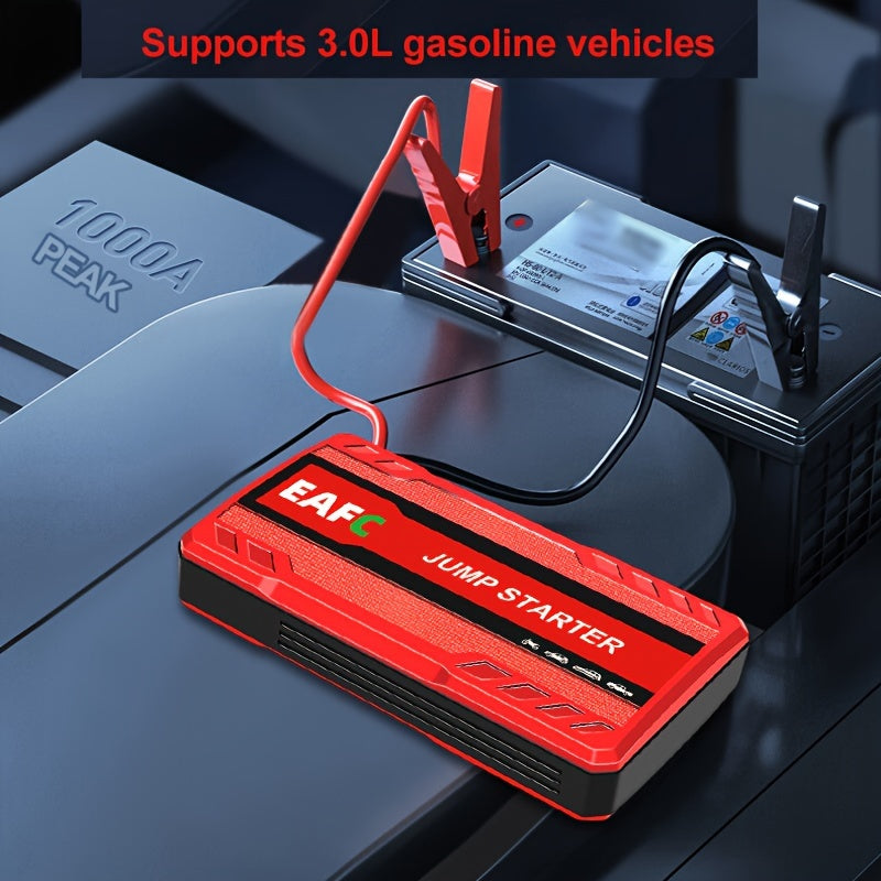 Portable Multi Function Emergency Booster Car Emergency Mobile Power Battery Charger 12V Car Jump Starter Gasoline Diesel Car Starter Upgrade