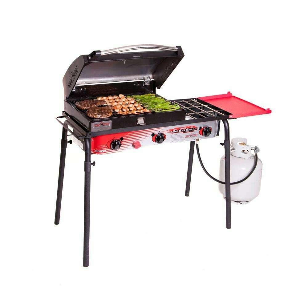 Camp Chef Portable Gas Grill Black Painted Steel Cast Iron