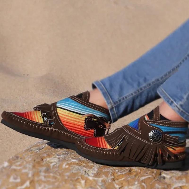 2021 Women's Comfy Flock Sewing Casual Flat Rainbow Boots