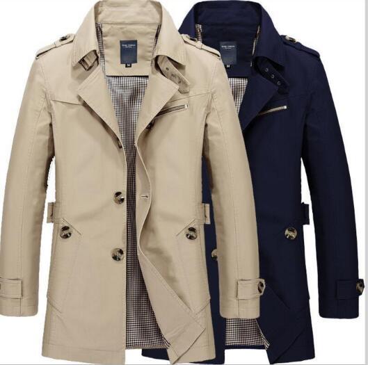 Classic Lconic Men Trench Breasted Overcoat