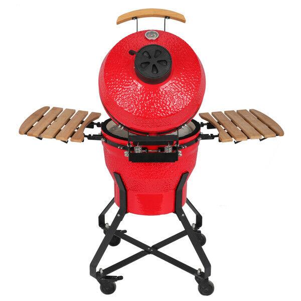 18in Steel Charcoal Grill Multiple Cooking Smoke Bake Roast For Courtyard Party