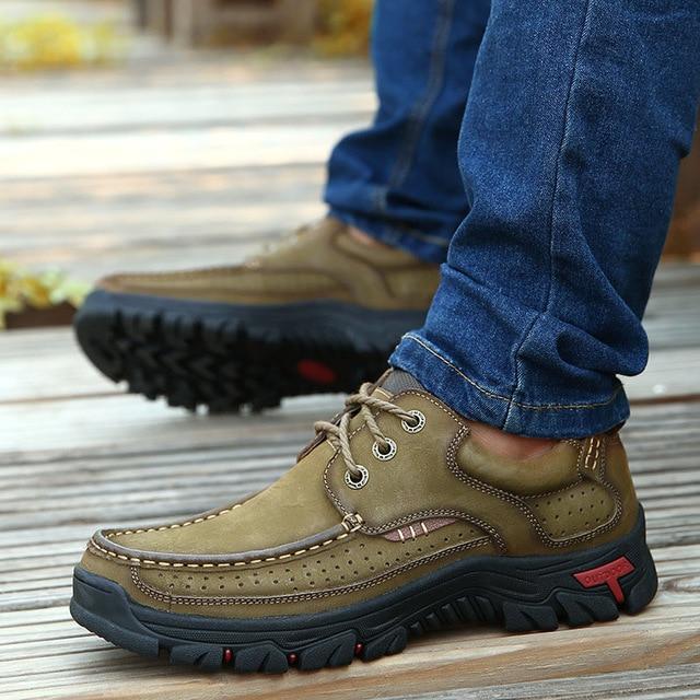 High Quality Men's Comfortable Waterproof Leather Shoes