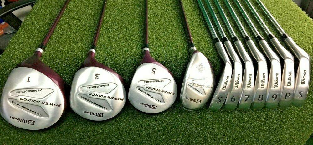 Wilson Power Source Golf Set 1w,3w,3/4h, 5-PW+SW Irons RH Ladies / NICE /mm4367