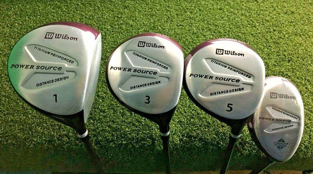 Wilson Power Source Golf Set 1w,3w,3/4h, 5-PW+SW Irons RH Ladies / NICE /mm4367