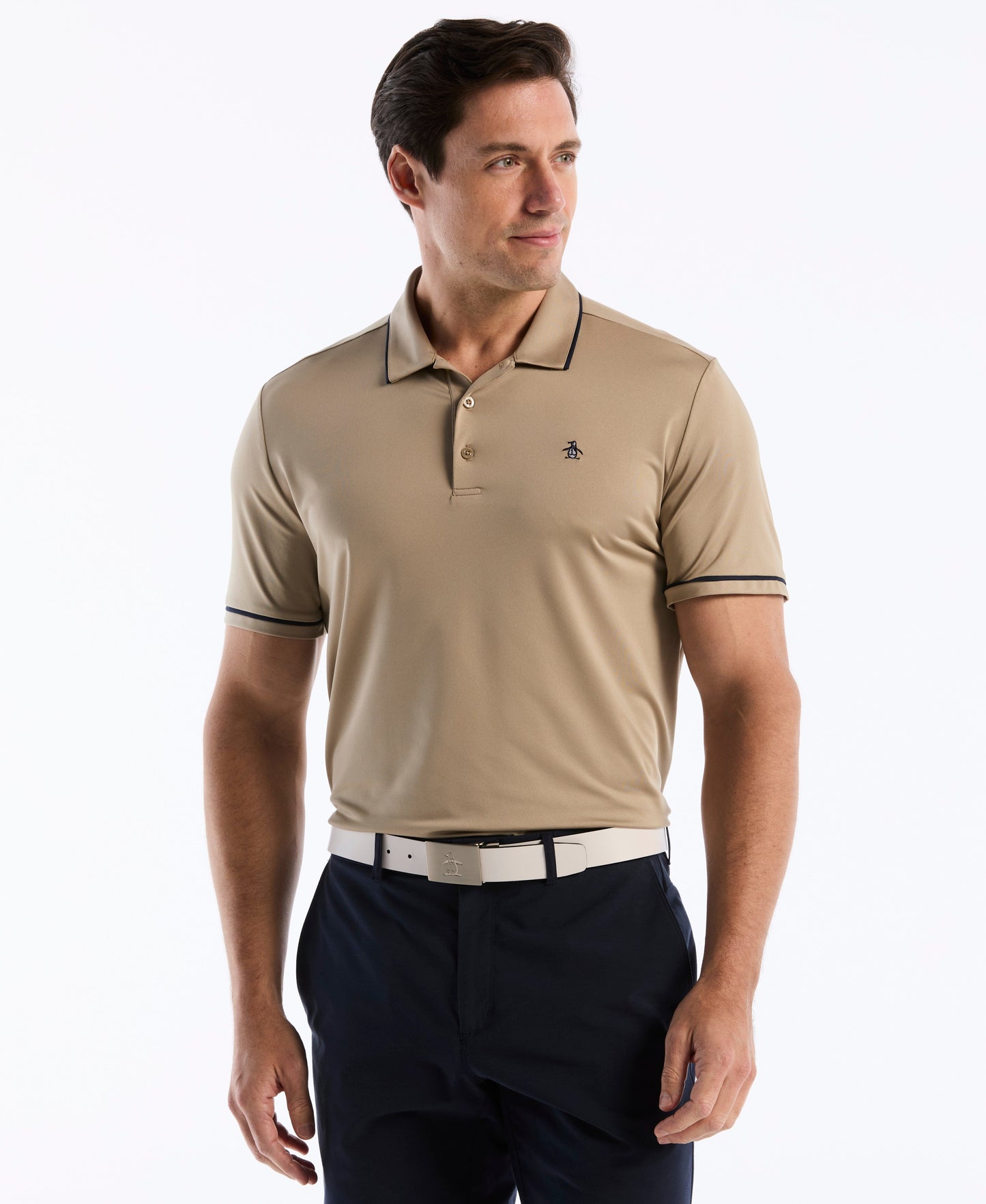 Contrast Tipping Solid Golf Polo