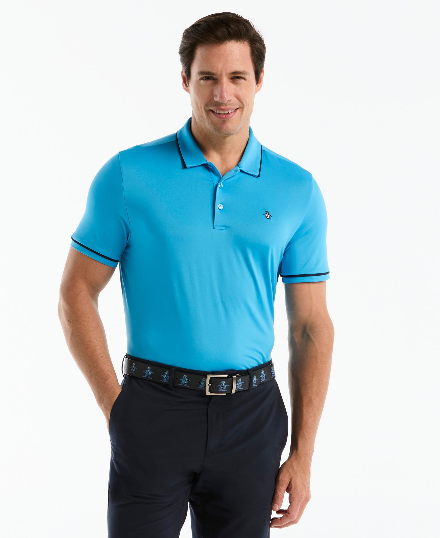 Contrast Tipping Solid Golf Polo