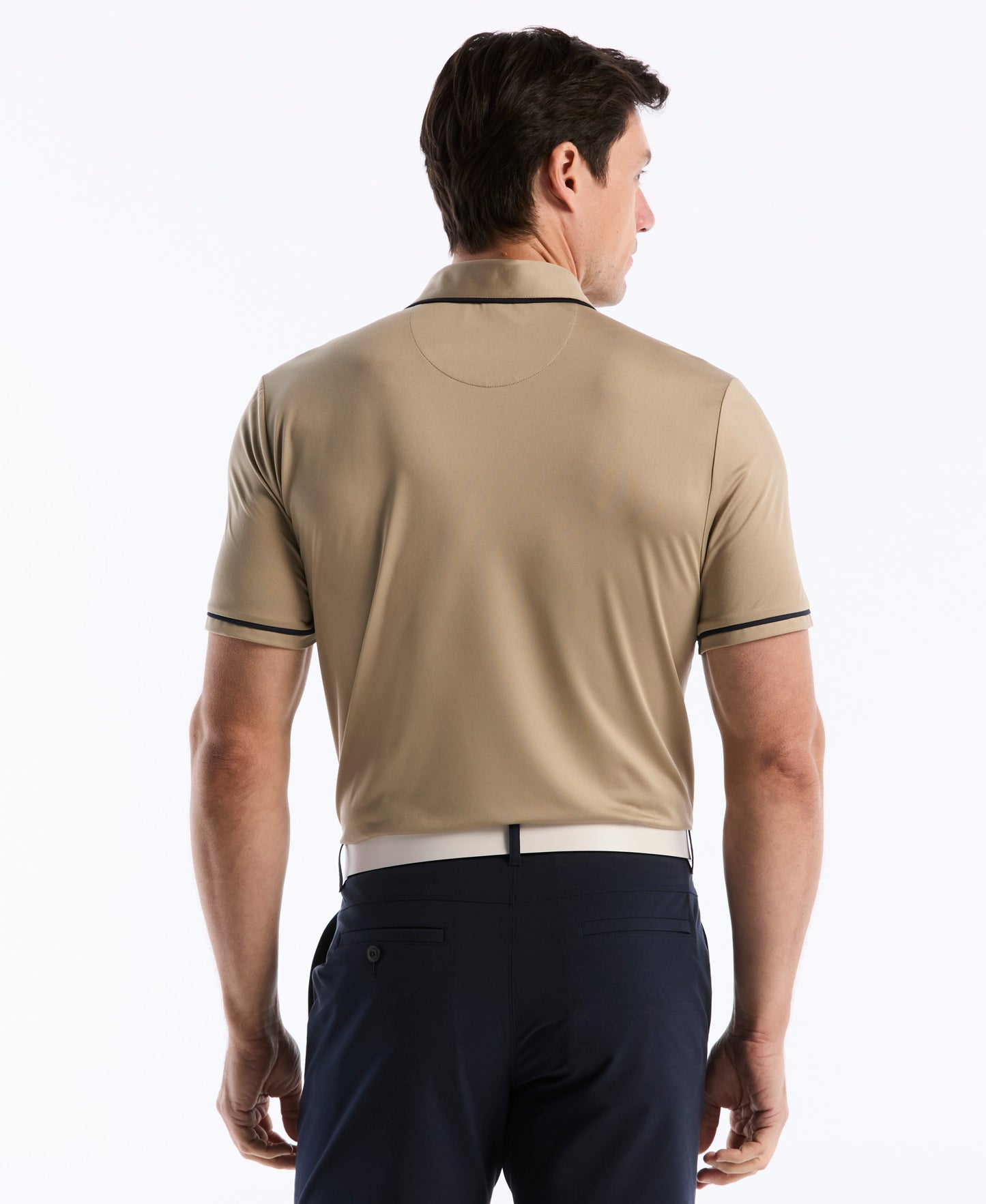 Contrast Tipping Solid Golf Polo